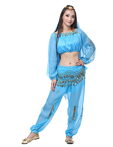 Dancewear Chiffon Indian Belly Dance Costumes For Ladies